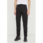 G-Star Raw pantaloni barbati, culoarea negru, drept