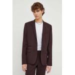 The Kooples geaca de lana culoarea bordo