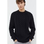 Abercrombie & Fitch pulover din amestec de lana barbati, culoarea negru