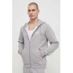 adidas Originals bluză bărbați, culoarea gri, cu glugă, melanj