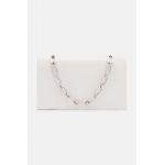 AllSaints poseta de piele Akira culoarea alb