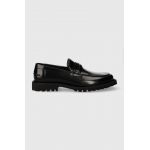 BOSS mocasini de piele Richayl barbati, culoarea negru, 50512920