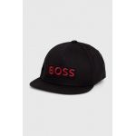 BOSS Orange șapcă de baseball din bumbac culoarea negru, cu imprimeu 50505534