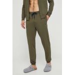 BOSS pantaloni de lounge culoarea verde, uni 50515305