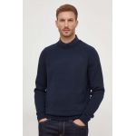 BOSS pulover din amestec de lână bărbați, culoarea bleumarin, light 50506018