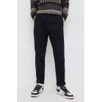 Hollister Co. pantaloni barbati, culoarea negru, mulata