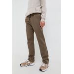 Hollister Co. pantaloni de trening culoarea verde, neted