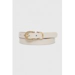 BOSS curea de piele femei, culoarea alb 50512966