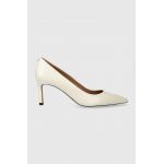 BOSS stilettos de piele Janet culoarea alb, 50498836