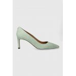 BOSS tocuri din piele intoarsa Janet culoarea verde, 50498810
