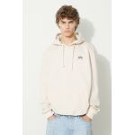 Alpha Industries bluză Basic Hoody Small Logo bărbați, culoarea alb, cu glugă, cu imprimeu 196318.578-white