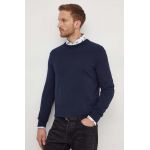 BOSS pulover de bumbac culoarea bleumarin, light 50506024