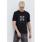 HUGO tricou din bumbac bărbați, culoarea negru, cu imprimeu 50504926