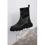 Medicine cizme de piele femei, culoarea negru, cu platforma