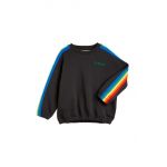 Mini Rodini hanorac de bumbac pentru copii culoarea negru, cu imprimeu