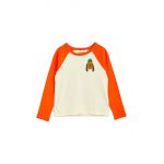 Mini Rodini longsleeve din bumbac pentru copii culoarea bej, cu imprimeu