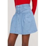 Tommy Jeans fustă din denim mini, evazați DW0DW17440