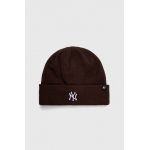 47brand caciula New York Yankees Randle culoarea maro, din tricot gros