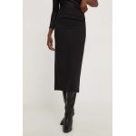 Answear Lab fusta culoarea negru, midi, creion