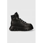 Love Moschino botine CLIMB60 femei, culoarea negru, cu platforma, JA21116G0HIA700A