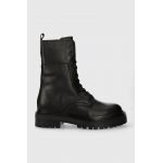 Marc O'Polo bocanci de piele femei, culoarea negru, cu toc plat, 30817216301134 MM2M3025