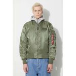 Alpha Industries geacă MA-1 D-Tec bărbați, culoarea verde, de tranziție 183110.01-green