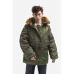 Alpha Industries geacă N3B bărbați, culoarea verde, de iarnă 100106.01-green