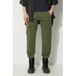Alpha Industries pantaloni Army Pant bărbați, culoarea verde, cu fit cargo
