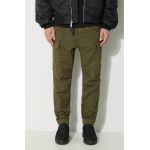 Alpha Industries pantaloni de bumbac Airman Pant culoarea verde 188201.142-green