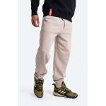 Alpha Industries pantaloni de trening din bumbac culoarea bej, uni 118365.627-beige
