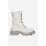 Rains bocanci Show Combat Boot femei, culoarea gri, cu toc plat 22600.CEMENT-CEMENT