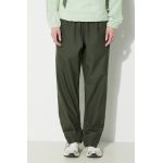 Rains pantaloni impermeabili 18560-GREEN Rain Pants Regular culoarea verde, drept, medium waist