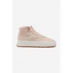Reebok sneakers din piele întoarsă Club C Geo Mid culoarea bej GV7037-cream
