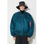 Alpha Industries geacă bomber cu două fețe MA-1 bărbați, culoarea turcoaz, de iarnă 100101.02