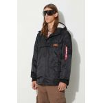 Alpha Industries geacă HPO Anorak bărbați, culoarea negru, de tranziție 178139.03