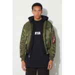 Alpha Industries geacă MA-1 D-Tec bărbați, culoarea verde, de iarnă 183110.481