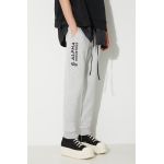 Alpha Industries pantaloni de trening culoarea gri, cu imprimeu