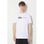 Alpha Industries tricou din bumbac Alpha Label T 2 Pack bărbați, culoarea alb, cu imprimeu 118534.09