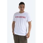 Alpha Industries tricou din bumbac RBF Moto culoarea alb, cu imprimeu 116512.09-white