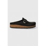 Birkenstock papuci din piele femei, culoarea negru 1024942