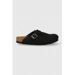Birkenstock papuci din piele femei, culoarea negru 1026172