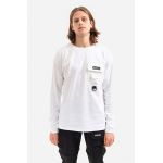 Columbia longsleeve Field Creek Doubleknit Long Sleeve bărbați, culoarea alb, uni 1993233-100