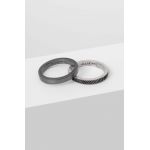 AllSaints inel de argint 2-pack