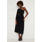 Answear Lab fusta culoarea negru, midi, evazati