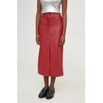 Answear Lab fusta culoarea rosu, midi, creion