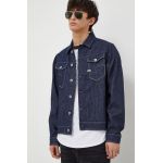 G-Star Raw geaca jeans barbati, culoarea albastru marin, de tranzitie