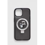 Karl Lagerfeld husă pentru telefon iPhone 15 6.1 culoarea negru