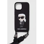 Karl Lagerfeld Husă pentru telefon iPhone 15 6.1 culoarea negru
