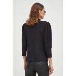 2NDDAY bluza femei, culoarea negru, neted