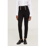 Answear Lab pantaloni femei, culoarea negru, mulata, high waist